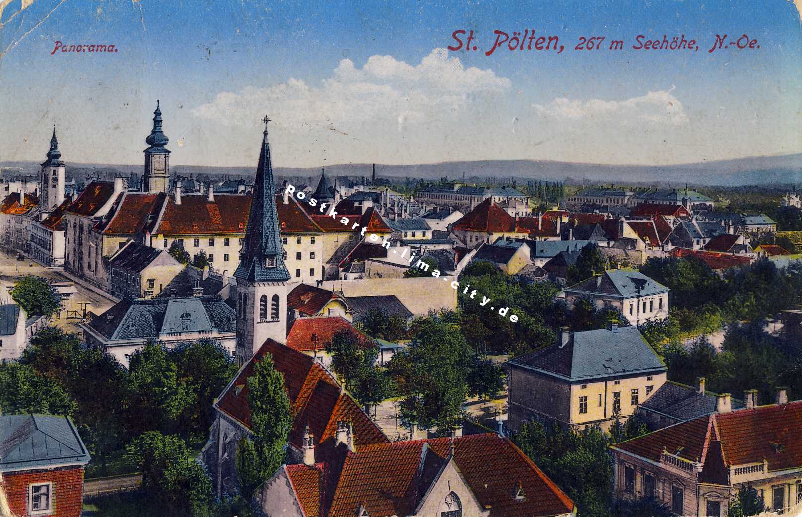Sankt Pölten Panorama 1914